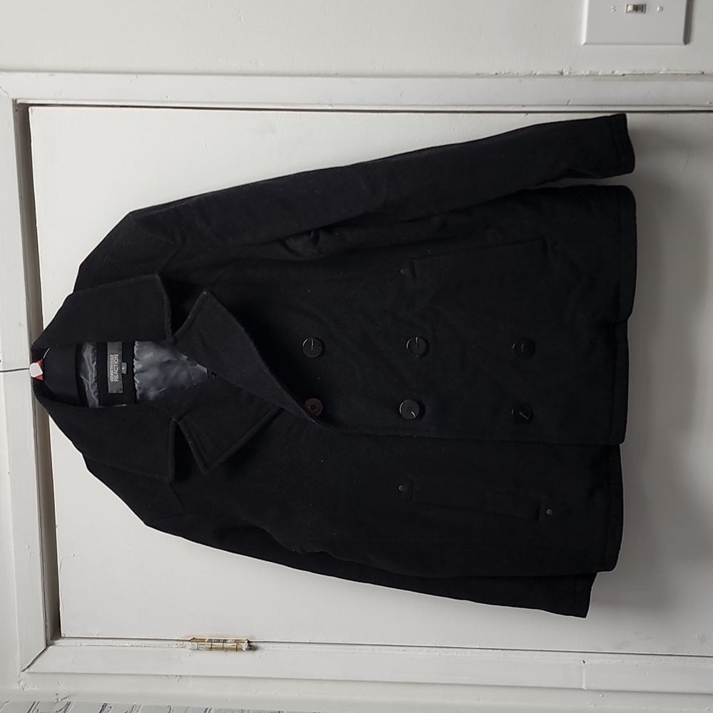 Coat kenneth Cole Men's Wool Coat Black Sz L